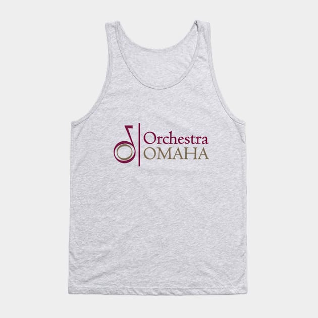 Orchestra Omaha Logo - Maroon and Taupe Tank Top by Orchestra Omaha